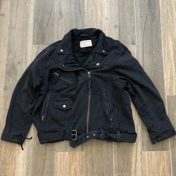 NEW Free People Rebel Rebel Knit Moto Jacket Size Medium - Picture 3 of 8